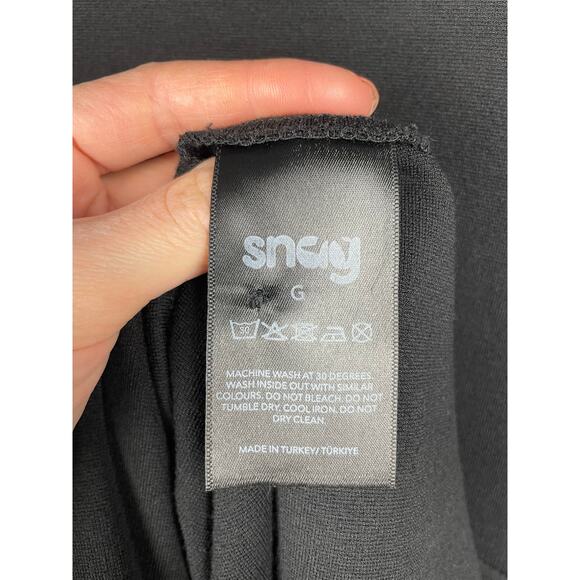 Snag Snagafore Pinafore Dress Black Tie Straps size G 24/26 Soft Stretch Punk - Picture 7 of 12